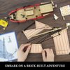 Vziimo Sailboat and Ship Building Blocks Set for Adults, Dutchman Sailboat Model Kit, Collectible Construction Boat Toys for Kids Teens,Idea Gift for Halloween Christmas, 495Pcs