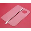 ONLYKXY 2 Pieces Makeup Palette and Spatula, Acrylic Cosmetic Palette, Nail Art Eye Shadow Lipsticks Mixing Makeup Tools