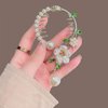 Hair clips claw camellia flower circle non slip hair clip strong hold jaw clips for thick and thin hairs hair accessories for women 6.5cm