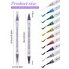 10 Color Metal Giltter 3D Nail Art Pens Set, Kalolary Double-ended Nail Point Graffiti Dotting Pen Drawing Painting Liner Brush for DIY Nail Art Beauty Adorn Manicure Tools(G)