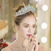 Woeoe Crystal Women Wedding Tiara Rhinestone Silver Bridal Crown Princess Tiara Headband Costume Birthday Party Hair Accessories