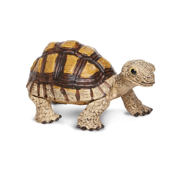 Safari Ltd. Incredible Creatures Tortoise Figurine - Detailed 4.75" Plastic Model Figure - Fun Educational Play Toy for Boys, Girls & Kids Ages 18M+