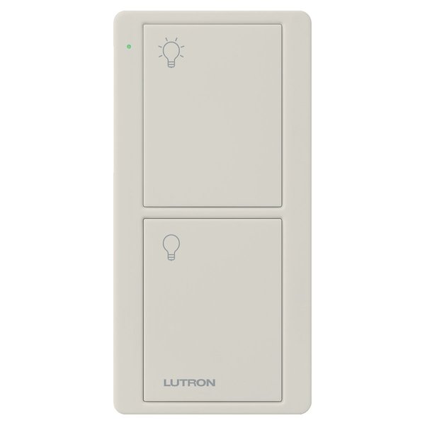 Lutron 2-Button Pico Smart Remote Control for Caseta Smart Switch, PJ2-2B-GLA-L01, Light Almond