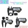 Tllsdss 6-Pack Combo: 3 x 5/8x24 Thread Protectors & 3 x 1/2x28 Thread Protectors - Durable, Protective, and Easy to Install
