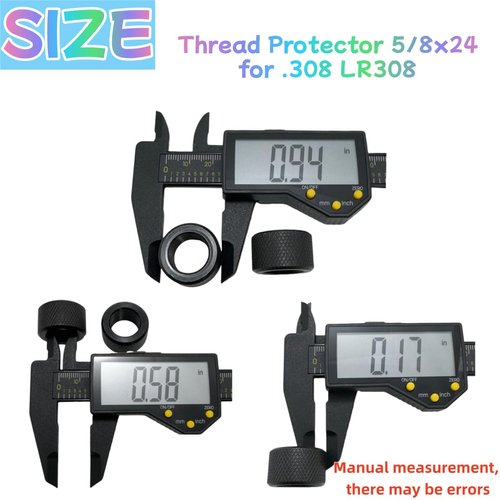 Tllsdss 6-Pack Combo: 3 x 5/8x24 Thread Protectors & 3 x 1/2x28 Thread Protectors - Durable, Protective, and Easy to Install