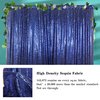 AMZLOKAE Sequin Backdrop Curtain Navy Blue 4FTx7FT Shimmer Curtain Panel Photography Backdrop Sequin Baby Shower Curtain Glitter Backdrop for Wedding Backdrop Sparkle Payette Sequin Backdrop