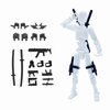 Outgoto Pre-Assembly 3D Printed 5.54'' Dummy13 Action Figure, Multi-Jointed Tian13, Articulated T13 Desktop Decoration,12 in 1 Accessories, Best Birthday Festival Gift (White+White)