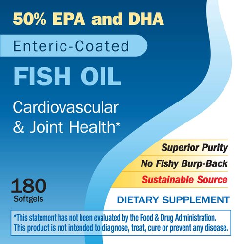 Nature's Way Super Fisol Enteric-Coated Fish Oil, Supports Cardiovascular and Joint Health*, 180 Softgels