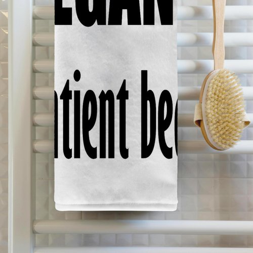 3dRose Taiche - Text Design - Veganism - Vegans - Sentient Beans - Towels (twl-305942-2)
