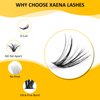 Xaena 280pcs 40D-0.07 D-MIX 9-16mm DIY Eyelash Extension Individual Cluster Lashes and Bottom Lashes Mixed Pack, Soft Grafting Fake False Eyelashes Bunche (40D-0.07D-9-16MIX)