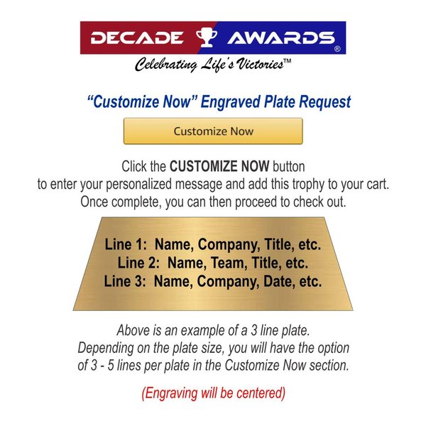 Decade Awards Hornet Color Resin Trophy - 4 Inch Tall | Engraved WASP Award | Spelling Bee - Customize Now