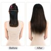 5 Pieces 18" Remy Clip in Hair Extensions Human Hair Natural Black to Chestnut Brown Highlight Black Ombre - Silky Straight Short Thick Real Hair Extensions for Women (18 inches, (1BT6) P1B, 90grams)