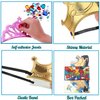 Richness DIY Party Crowns Foam Kids Tiaras Make Your Own Crowns with Jewel Stickers Party Favors for Kids Pack of 6