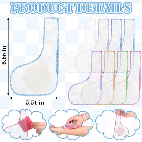 Cosblank 8 Pcs Soap Bag Bar Soap Saver Bag to Preserve Soap Soap Saver Pouch Mesh Soap Pouch for Shower Body Wash Conditioner Shampoo Bar Holder, 8 Colors