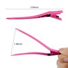 Ondder 16 Pcs Hot Pink Hair Clips for Styling Big Hair Clips for Makeup Alligator Duck Billed Hair Clips for Styling Sectioning Duckbill Hair Styling Clips Salon Barber Metal Clips for Hair