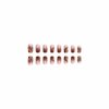 MISUD Short Square Press on Nails Spring Squoval Fake Nails Glossy Glue on Nails Summer Floral Cute Artificial Acrylic Nails Flower Stick on False Nails with Design 24 pcs
