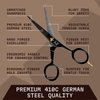 Striking Viking 5" Professional German Beard & Mustache Scissors - Moustache Grooming Kit For Trimming Facial Hair With Beard Scissors Beard Comb Mustache Comb & Carry Case - Moustache Scissor Men