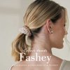 Fashey Pearl Hair Scrunchies Rhinestone Hair Ties Elastic Hair Bands Ponytail Holder Hair Ropes Hair Accessories for Women and Girls（Pack of 3）