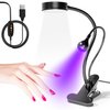 UV LED Nail Light - Double-Headed Gooseneck Gel X Nail Lamp, Portable 3W USB LED Nail Lamp for Gel Polish 15S Fast Drying for Gel X Nails Nail Dryer with White Light for Nail Drying for Salon Home DIY