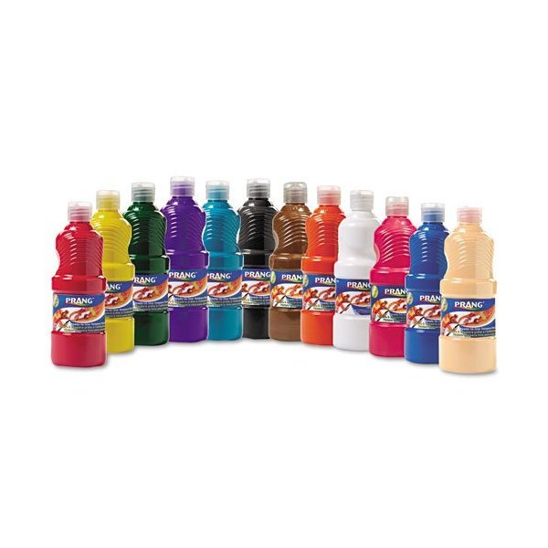 Ready-to-Use Tempera Paint, 12 Assorted Colors, 16 oz, 12/Pack