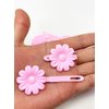 Tara Girls Self Hinge Plastic Flower Hair Barrettes 18 Pieces Selection (Light Pink)
