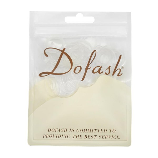 Dofash 2 * 50MM No Damage Small Elastic Hair Ties Rubber Bands for Hair Elastic Hair Bands Hair Rubber Bands Hair Elastics for Women's Hair - 200pcs(Clear)