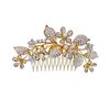 02 Vintage Rhinestone Crystal Wedding, Bridal or Prom Hair Comb