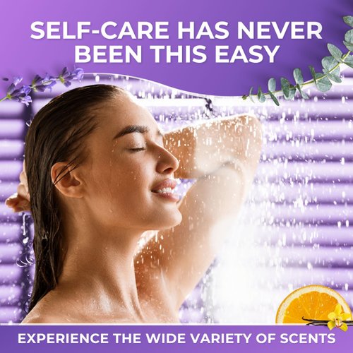 Cleverfy Shower Steamers Aromatherapy - 18 Pack of Shower Bombs with Essential Oils. Personal Care and Relaxation Birthday Gifts for Women and Men. Purple Set