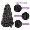 Amir Hair 8 packs French Curly Braiding Hair 20 Inch Loose Wave Braiding Hair Pre Stretched Synthetic Hair Extensions (1B) …