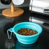 Made Easy Kit Portable Collapsible Dog Bowl for Water or Food Great Pet Travel Bowl in Multiple Sizes (Standard - 12oz, Teal)
