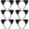 WILLBOND 6 Pieces Halloween Headband Halloween Cat Ears Headband Black Ears Headband Hair Accessories for Girls Women Daily Wearing Party Favors