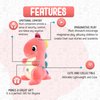 NUGEMS Dinosaur Plushies Toys Dino for Toddlers 16 in. Cute Stuffed Animal Soft Plush Birthday Gifts for Kids, Teens Adults (Pink)