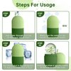 Aquuaera Ice Roller for Face and Eye，Ice Cube Roller Massager for Skin Women Care Tools, Naturally Conditioning De-Puff Eye Bags, Reduce Migraine Pain， Reusable Massage Silicone Ice Mold （Green）