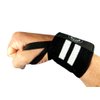 Spot Lion Fitness Wrist Wraps (Professional Quality) Powerlifting, Bodybuilding, Weight Lifting Wrist Supports for Weight Training - Black with White Stripes