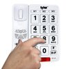 Tyler TBBP-3-WH Big Button Corded Phone with Speakerphone for Seniors and Ease of Use