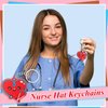 Henoyso 36 Pcs Nurse Keychain Nurse Party Favors Nurses Week Gift Medical Pills Stethoscope Key Chain Cute Silicone Nurse Key Chain for Nurse Week