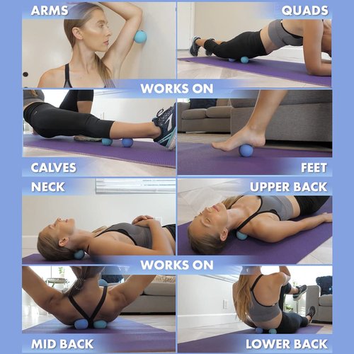 Acupoint Physical Massage Therapy Ball Set - Ideal for Yoga, Deep Tissue Massage, Trigger Point Therapy and Myofascial Release Physical Therapy Equipment