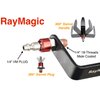 RayMagic Steel Pneumatic Tool Rafter Hook Hanger, Lightweight, Durable,Reusable Metal Organaizer Adjustable Easy Install Hooks With 1/4" Air Tool Swivel Fitting, for Air Nailer, 1-Piece Brass Fitting