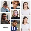 ANDWOOD Blue Light Blocking Glasses Women Men Computer Small Face Frame Bluelight Blocker Teens Round Frame 2 Pack Black Clear