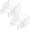 Chuangdi 2 Sets Acrylic Display Risers, Jewelry Display Riser Shelf Showcase Fixtures (Clear, Medium Set)