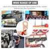 TKDMR 10pcs 2 AWG-5/16" Battery Lugs,Copper Wire Lugs,Heavy Duty Battery Cable Ends,Tubular Ring Terminals,AWG Crimp Wire Ring Lugs,Battery Terminal Connectors with 3:1 Heat Shrink Tubing