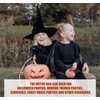 JYOUMI Halloween Witch Hat with Flower Feather Black Detachable Spider Witch Headband Hat Costume Accessories for Women Halloween Party Masquerade Cosplay Costumes