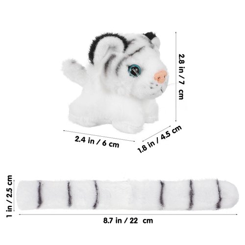 Gadpiparty Animals Slap Bracelet Plush Toys Tiger Slap Band Stuffed Animals Slap Toy Tiger Toy Figures for Kids Birthday Party Favors