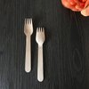 Gmark 100 ct Wooden Forks, 6.25" Length, No Plastic Earth-Friendly, Disposable Biodegradable Wooden Cutlery, Green Product (Box of 100pcs) GM1044