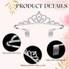 Yuefunny 24 Pcs Crystal Tiara Headbands for Women Princess Headband Girls Crown with Combs Crown Headband for Pageant Bridal Prom Party Gifts (Silver,Modern)