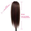 NAYOO Mannequin Head with Hair and Stand, 60% Real Hair Mannequins to Practice on, Doll Head for Hair Styling, Real Hair Mannequin Heads for Makeup Practice, Mannequin Head for Kids as Christmas Gift