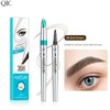 2024 3D Eyebrow Pencil Microblading Eyebrow Pen-Micro 4 Tip Eyebrow Pen Lift & Snatch Brow Eye Makeup Long-Lasting Waterproof & Smudge-proof Natural Eyebrow Hair (Dark Brown)