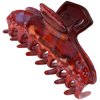Camila Paris CP3309 French Hair Claw Clip - Strong Hold No Slip Grip, Thick for Long Curly Wavy Hair, Red, Fashion Styling Accessory, Made in France