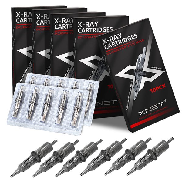 Xnet X-RAY #10 Bugpin 5RL Tattoo Cartridges 50pcs Disposable 0.3mm 5 Round Liner Needles for Professional Tattoo Artists Permanent Makeup Tattoo Supplies