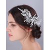 JWICOS Wedding Crystal Hair Combs Bridal Pearl Side Comb Wedding Hair Accessories Bridal Headpieces for Women and Girls